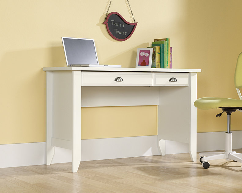 Soft White Finish Computer Desk