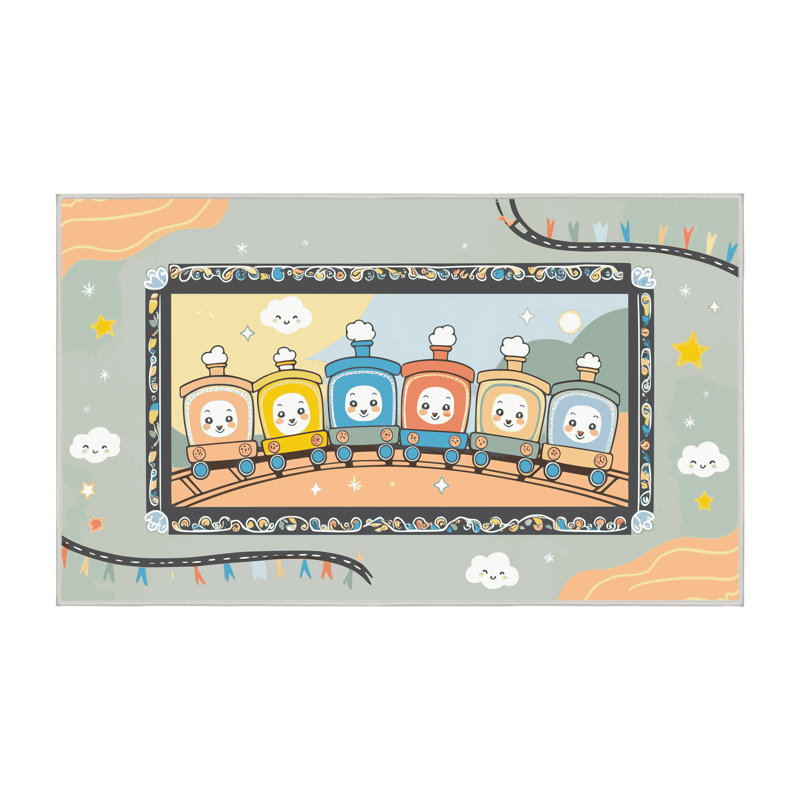 Tapis pour enfants East Urban Home, Rectangulaire 8 pi x 12 pi