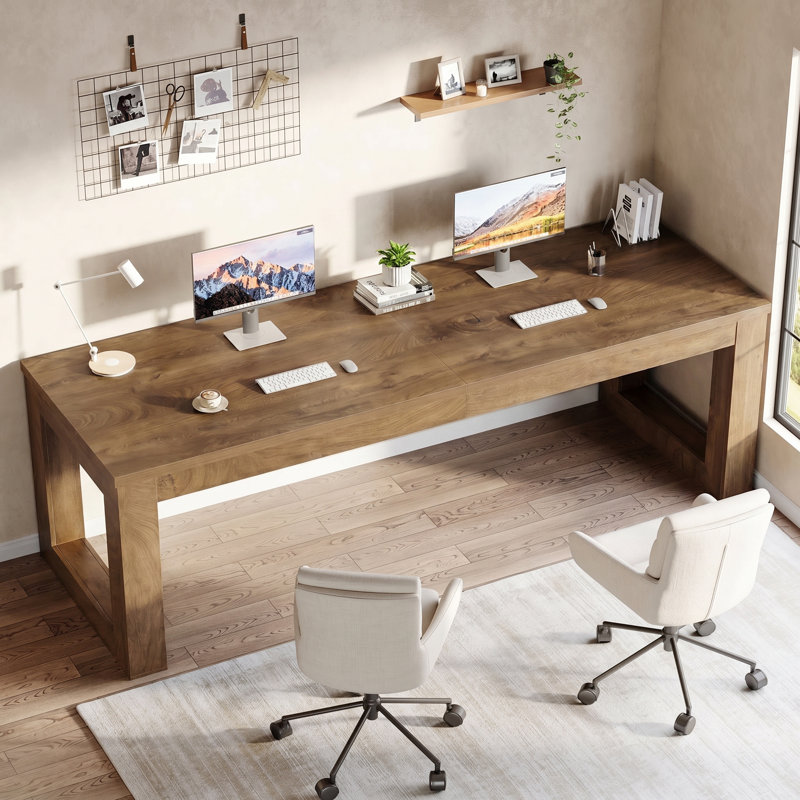 Double bureau double, 78,7 po, table d'écriture pour deux personnes