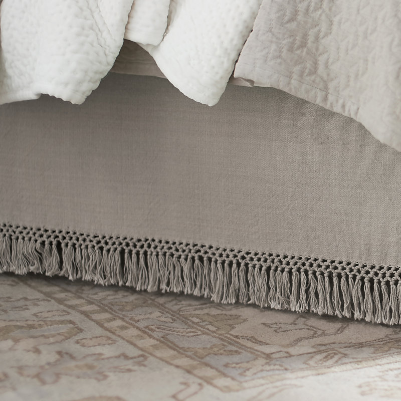Danette Tailored Bed Skirt, King, Oyster