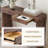 Elegant Natural Walnut Wood Grain Bar Table With Double Drawers, Ideal For Modern Home Decor And Multi-Functional Use