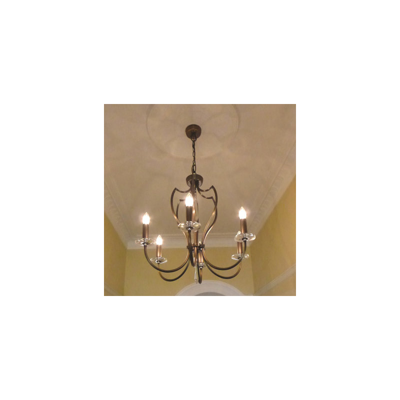 Noi 6 - Light Candle Style Chandelier, Dark Bronze