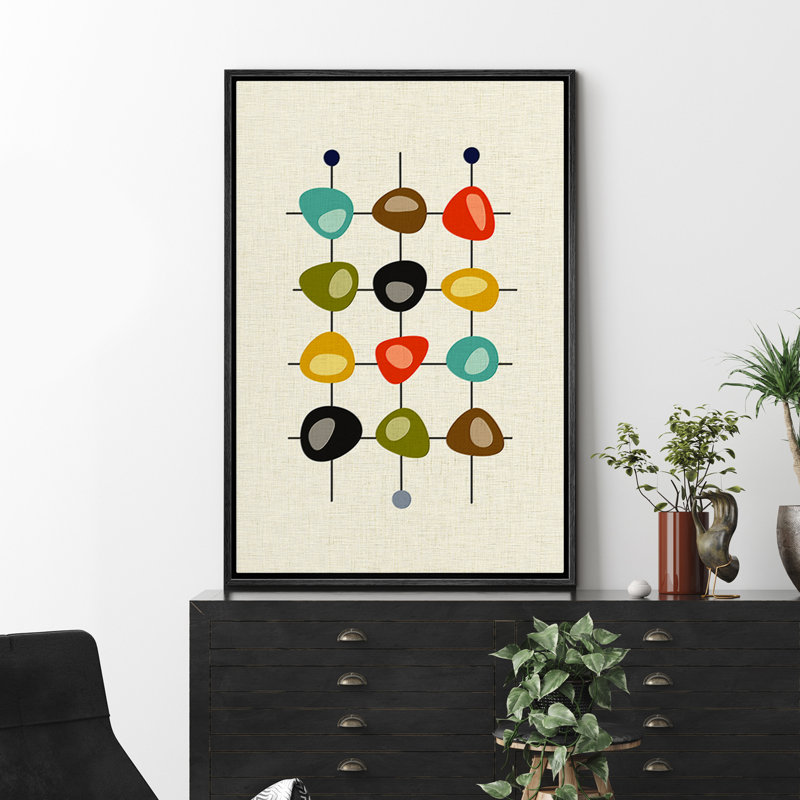 Décoration géométrique colorée abstraite de style Mid-Century Mid-Century pour salon, chambre à coucher X10