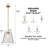 Adjustable Pendant Light With Hammered Glass Shade