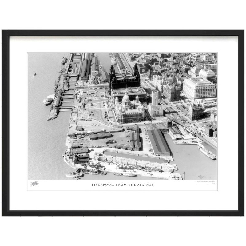 Liverpool, From The Air 1955 by Francis Frith - Single Picture Frame Print, 45cm H x 60cm W x 2.3cm D