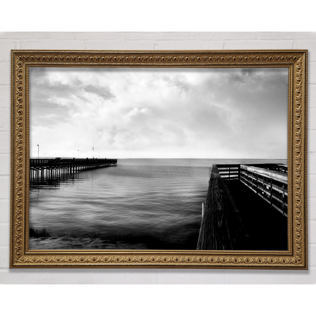 Tranquil Pier B N W - Druck