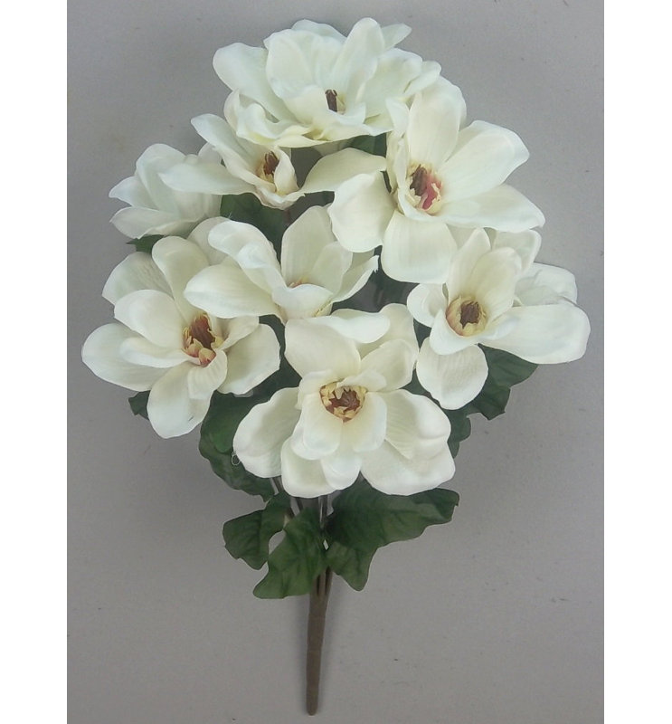 Douille de fleurs artificielle magnolia, Crème