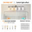 Luminaire pour meuble-lavabo moderne en nickel brossé 5 lumières avec abat-jour en verre givré - Applique murale pour salle de bain et couloir-1097880279-1097880280