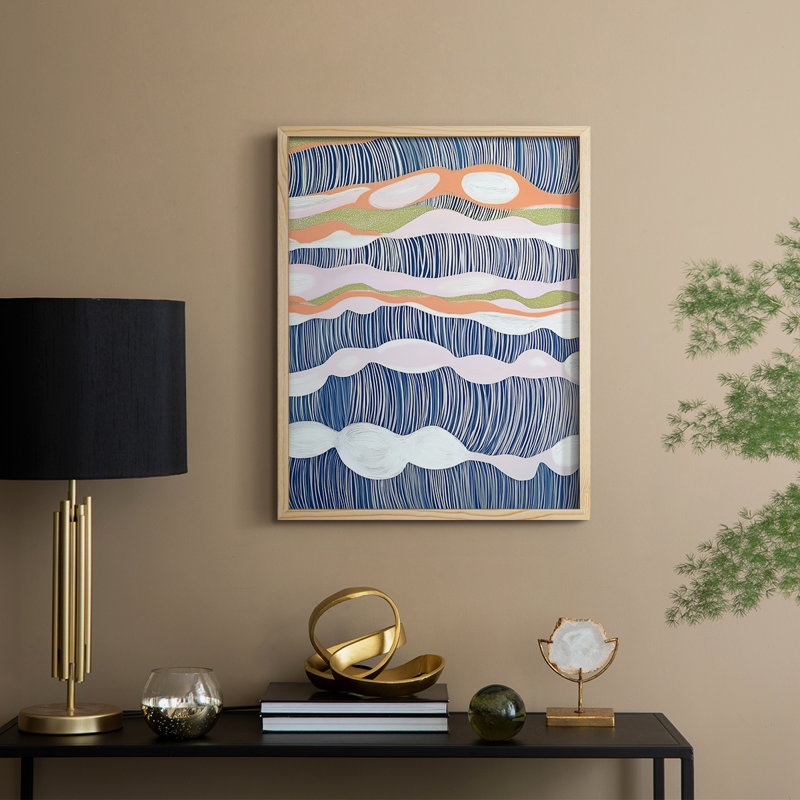 ABSTRACT Series CM XXVII, reproduction encadrée - bois massif, H 15 po x l 12 po