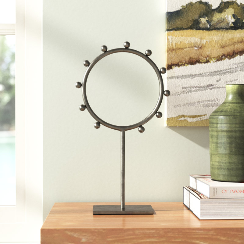 Arnisa Large Studded Hoop Object, 14.96" H x 8.27" W x 2.95" D