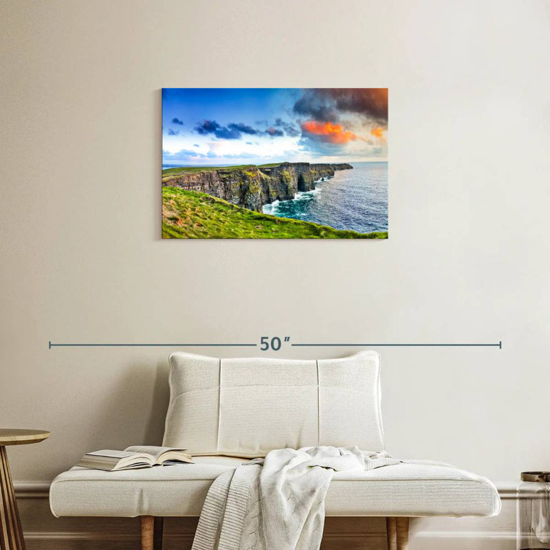 Ravi Sunset At Cliffs Of Moher, 20" H x 30" W