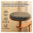 Modern Cat Tree with Acrylic Pod, Oak Veneer & Solid Rubberwood Posts, Multi-Level Scratching Post Tower for Indoor Cats