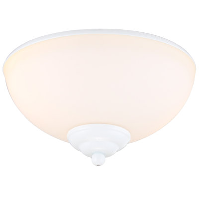 10.7 in. 2 - Light Frosted LED Bowl Ceiling Fan Light Kit
