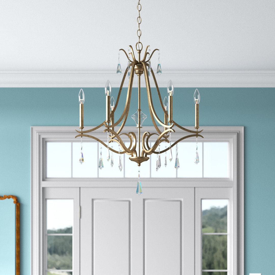 Willa Arlo Interiors Vogan Coal With Clear Chandelier Willa Arlo™ Interiors