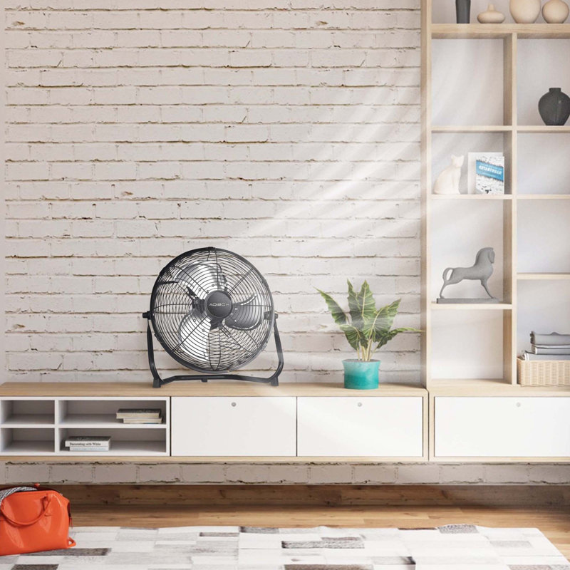 Ventilateur de plancher industriel en métal robuste à 3 vitesses à haute vitesse avec tête inclinable pour une utilisation extérieure / intérieure