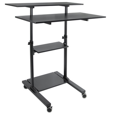 Adjustable Metal Base Standing Desk Converter