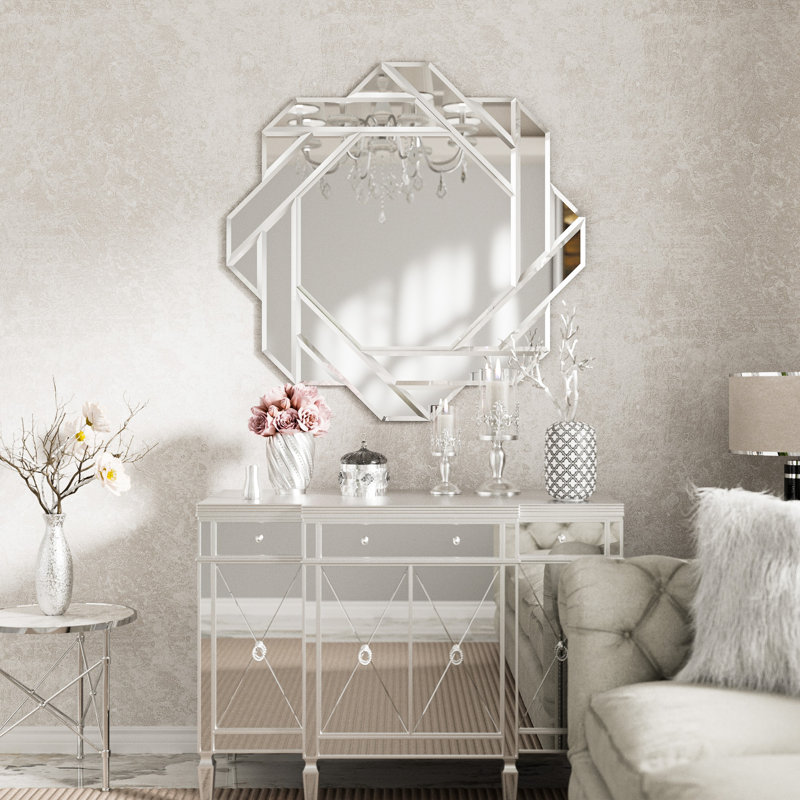 Sommerset Beveled Glass Decorative Wall Mirror, 30" x 30"