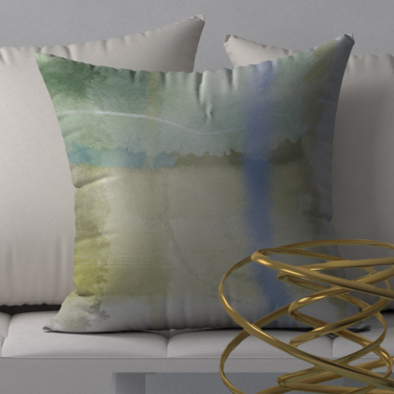 Tiny Abstract Reversible Throw Pillow, 24" x 24"