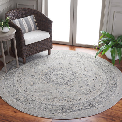 Lowrey Oriental Machine Woven Jute/Sisal/Polypropylene Area Rug in Ivory/Gray