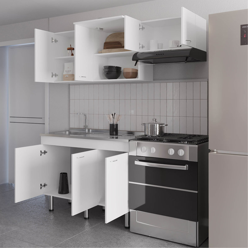 Ensemble de cuisine modulaire blanc Kronos - Solution complète avec rangement