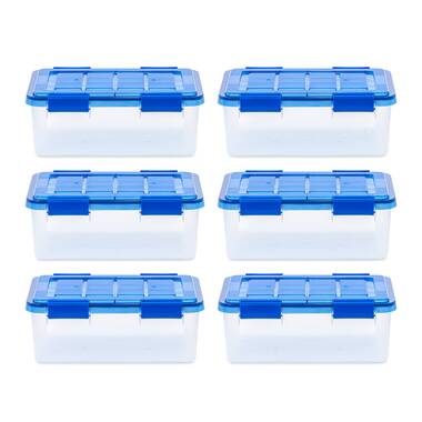 IRIS 4-Pack Large 11.25-Gallons (45-Quart) Clear Tote with Latching Lid in  the Plastic Storage Containers department at