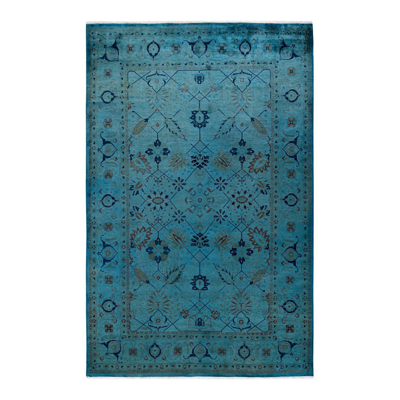 Fine Vibrance One-of-a-Kind 6' 1" X 9' 5" Hand Knotted Area Rug