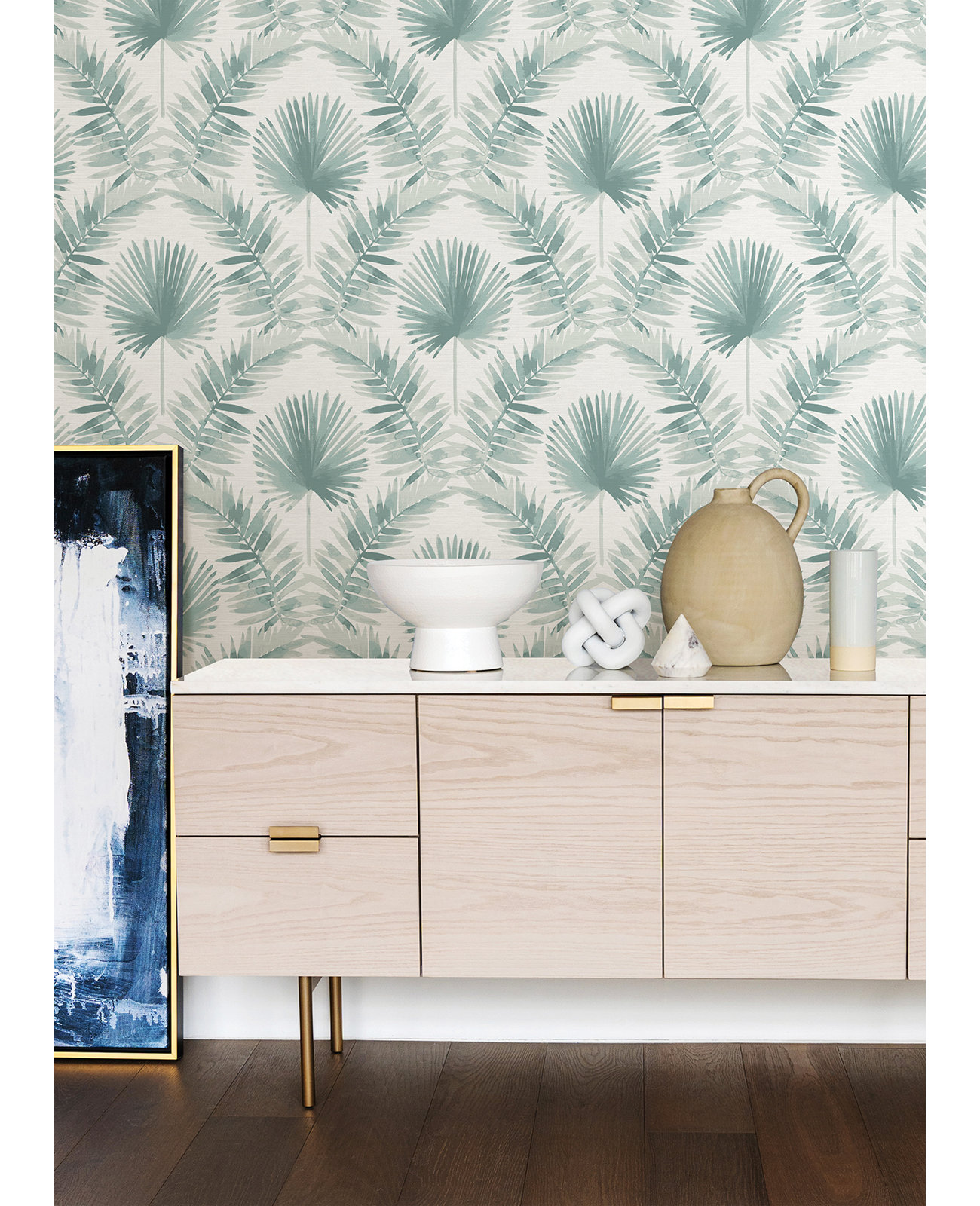 Dorinda Botanical Wallpaper, Light Blue