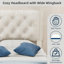 Lit à structure souple en suède - Structure robuste pour un sommeil stable et un décor de chambre principale paisible-696648672-696648698