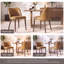 Petites chaises de salle à manger rembourrées en bois massif - Courbe ergonomique et rembourrage moelleux pour espaces multiples-1777771655