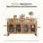 Farmhouse Sideboard Buffet Cabinet with Arched Fluted Glass Doors-879974768