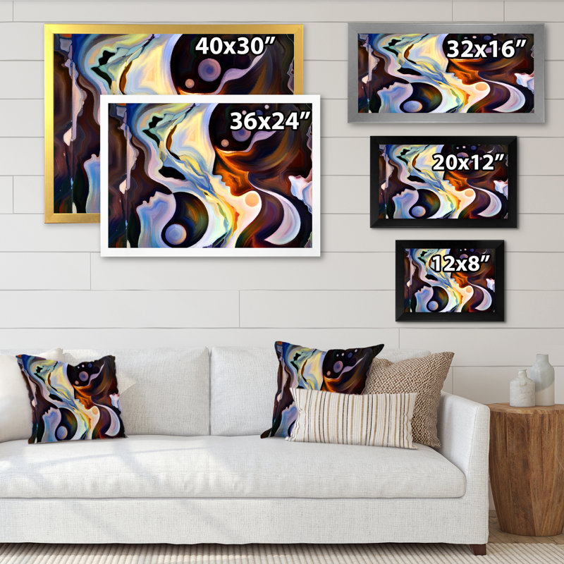 Synergies of Inner - Reproduction de photo sur toile, Cadre blanc, H 16 po x l 32 po x P 1 po