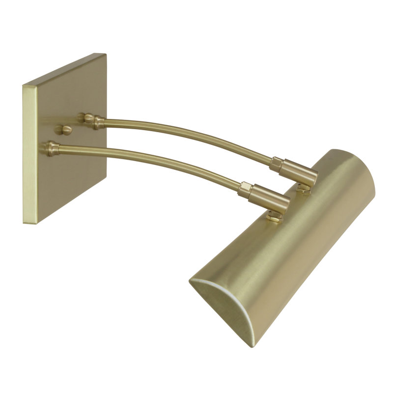 Zenith Wall Mounted Picture Light, Satin Brass