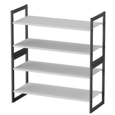 4-Tier Shoe Organizer, Shoe Rack For 16 Pairs Of Shoes