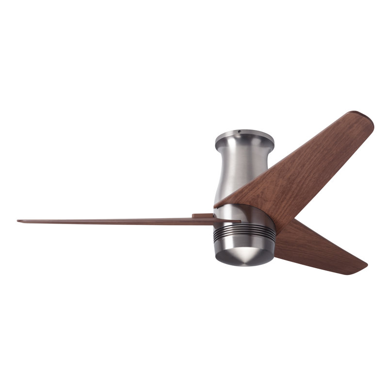 Velo 48'' Ceiling Fan, Handheld Remote Control, Bright Nickel, Mahogany