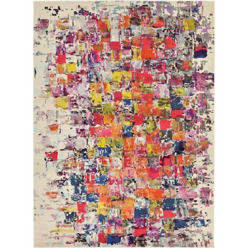 Rizer Washable Abstract Indoor Rug, Rectangle 8' x 11'