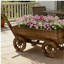 Petit chariot à fleurs brouette, jardinière mobile en bois