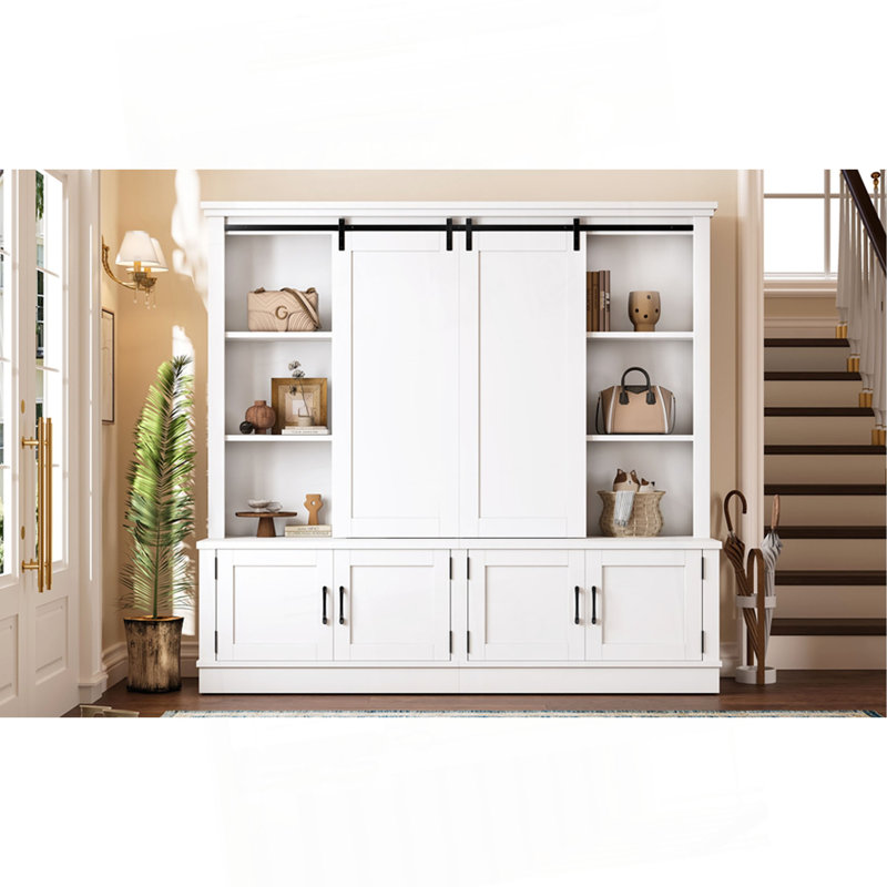 The Multifunctional Entryway Cabinet Features Sliding Rails For Ample Storage Space, Cleverly Combining A Storage Unit With A Tree-Shaped Entryway Design. Ideal For Living Rooms And Hallways