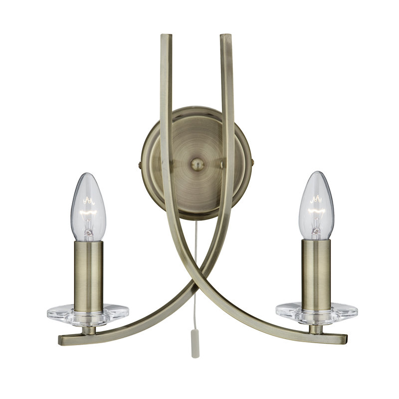 Pamelia Mild Steel Candle Wall Light, Plated