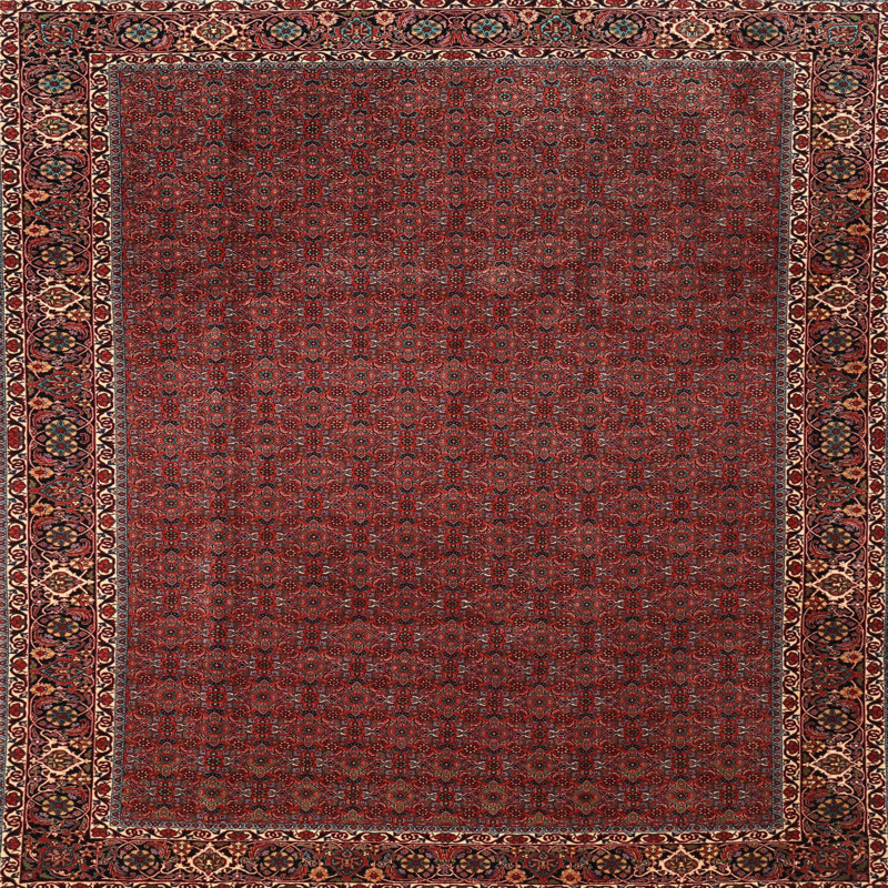 Tapis rouge/rose traditionnel Painuly, Rond 8 pi