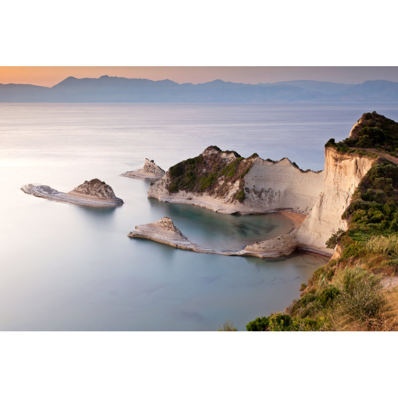 Cape Drastis At Sunset by Selitbul - Wrapped Canvas Print, 30cm H x 46cm W