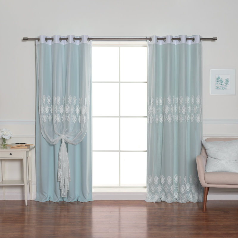 Brunonas Blackout Curtains / Drapes, 52"W x 96"L, Mint