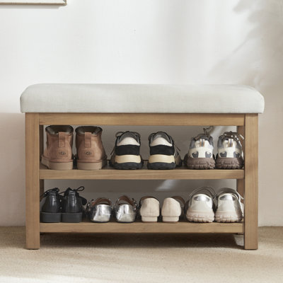 Banc de rangement pour chaussures rembourré Hahnville