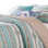  Ensemble de courtepointe réversible en tissu bleu