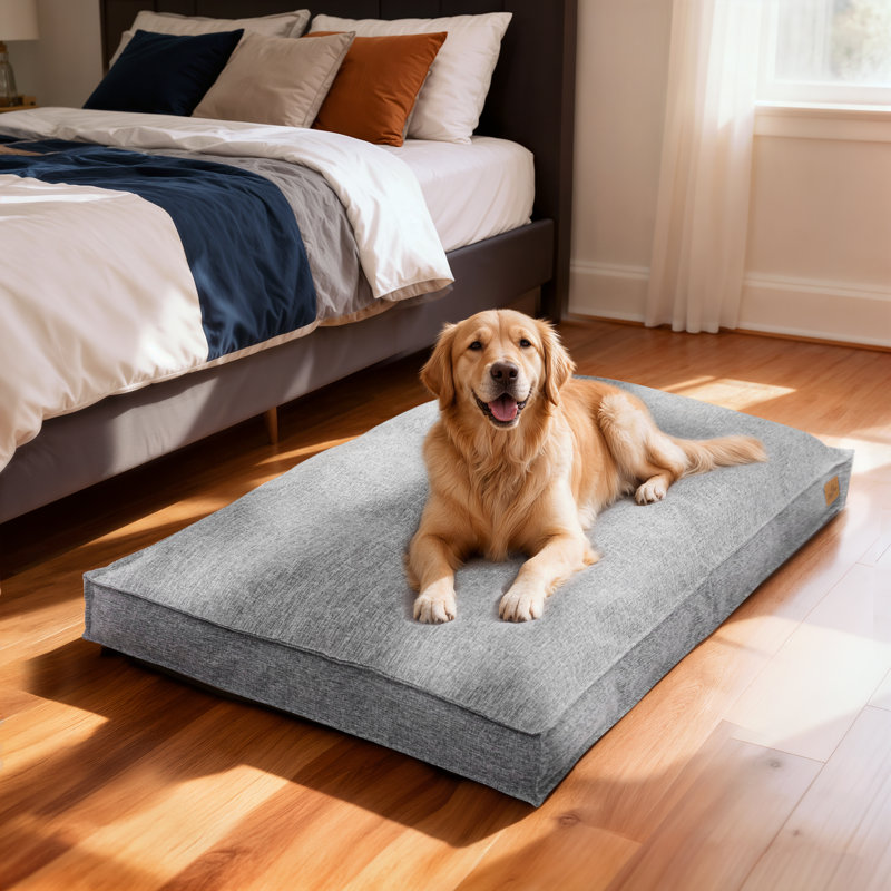 Pet Bed Firm Support Crate Mattress, Grey, Extra Large (12cm H x 118cm W x 89cm D)