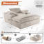 Canapé-lit intérieur rembourré 56 po avec 3 coussins 56 po Corduroy-2068029724