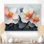 Mou rose, fleurs blanches et pures - Art mural