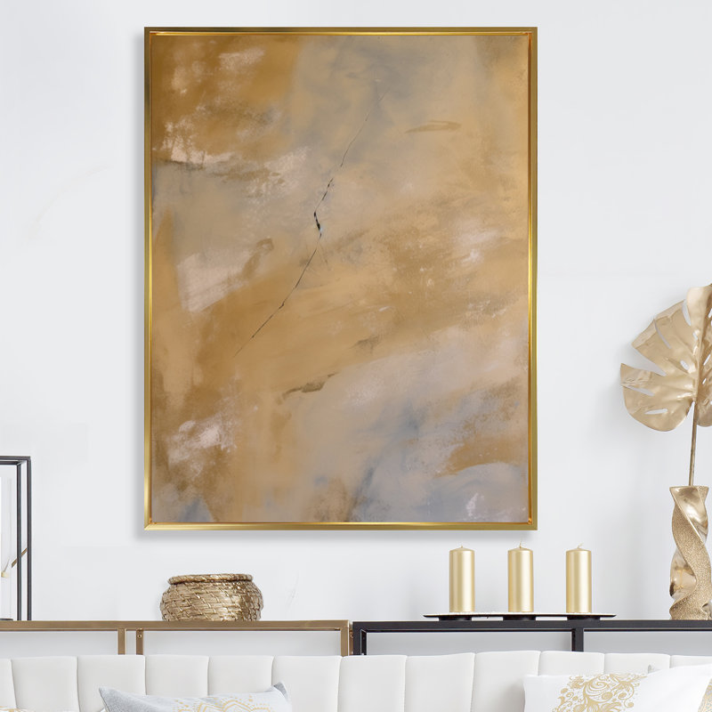 Jadiel of Abstract Shapes V sur impression sur toile, H 44 po x l 34 po x P 1,5 po, Cadre flottant doré