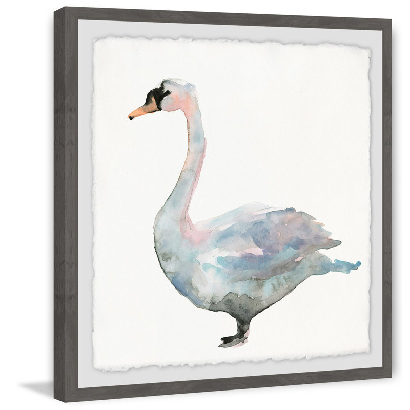 «Swan Profile», reproduction encadrée, H 18 po x l 18 po x P 1,5 po