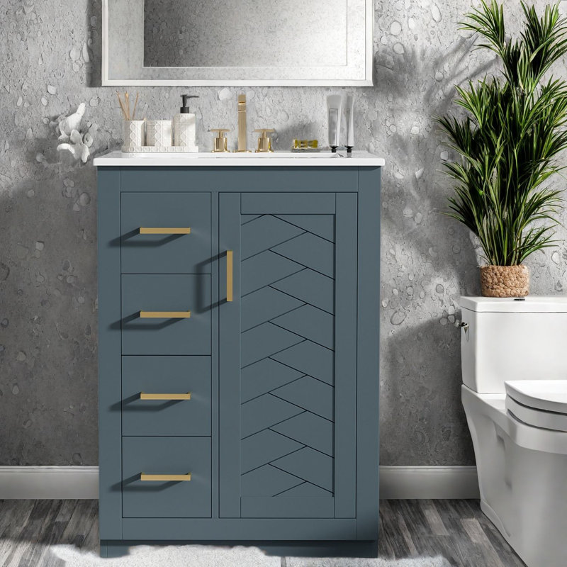Meuble-lavabo en pouces (doit inclure le meuble-lavabo et le lavabo) avec rangement