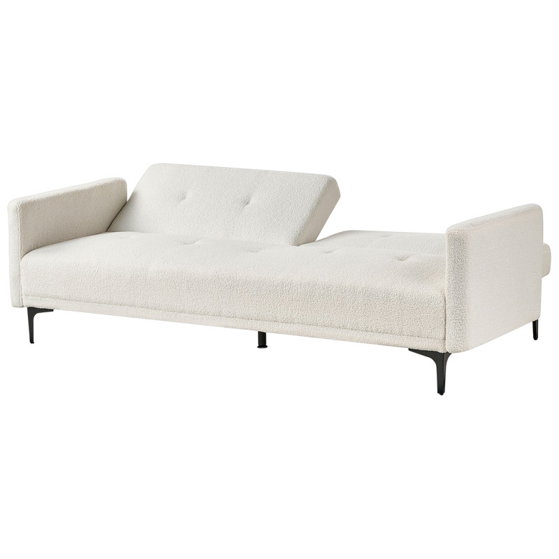 Daynna Full / Double 192cm Upholstered Convertible Sofa, White